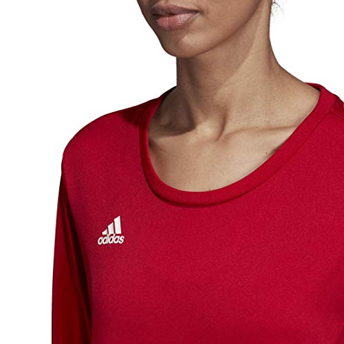 adidas Female Team 19 Long Sleeve Jersey,Power Red/White,L
