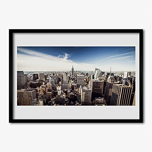 Affiche encadrée 70x50 cm bâtiment de gratte-ciel image murale cuisine