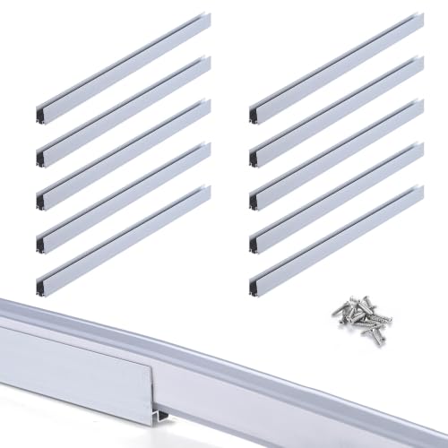 Image of Yescom 10Pack 1ft LED Aluminum Channel for 8mm BiLume RGBW Neon Rope Light | 30cm RGB Light Strip Mounting Track, Resists rust & corrosion, Heat dissipation, Ideal for commercial indoor outdoor DIY