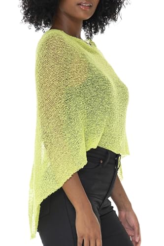 Image of SHU-SHI Womens Sheer Knit Poncho Shrug Lightweight Cover Up One Size Fits Most