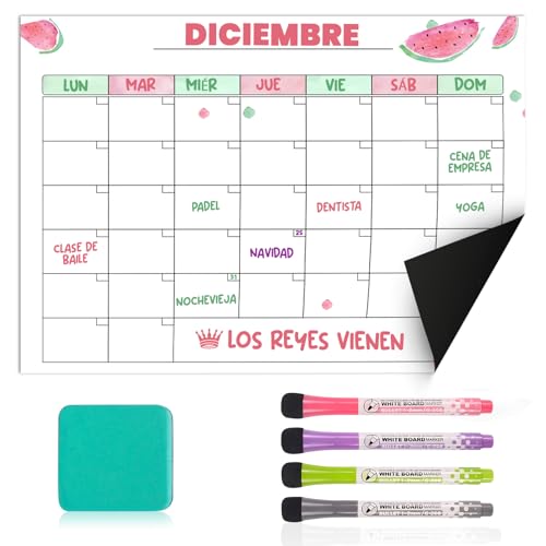 Planificador Mensual Magnético Nevera | Calendario Familiar A4 | Pizarra Magnética Incluye 4 Rotuladores De Colores Y Borrador | Ideal Para Organizar Rutinas | Horario Vuelta al Cole De Los Niños Planificador Mensual Magnético Nevera | Calendario Familiar A4 | Pizarra Magnética Incluye 4 Rotuladores De Colores Y Borrador | Ideal Para Organizar Rutinas | Horario Vuelta al Cole De Los Niños