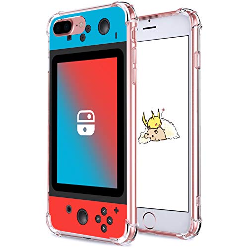 Coralogo for iPhone 7 Plus/ 8 Plus TPU Case, Cute Funny Cartoon Design Slim Ultra Clear Protective Fashion Fun Cool Soft Cover Skin Teens Kids Girls Cases for iPhone 8 Plus/7 Plus 5.5 (Blue Red Games Coralogo for iPhone 7 Plus/ 8 Plus TPU Case, Cute Funny Cartoon Design Slim Ultra Clear Protective Fashion Fun Cool Soft Cover Skin Teens Kids Girls Cases for iPhone 8 Plus/7 Plus 5.5" (Blue Red Games