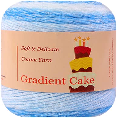 2-Pack Cotton Gradient Cake Yarn By Yonkey Monkey Art Rainbow Multicolor Comfy Yarn For Knitting Crochet Diy (1164) #TOP2