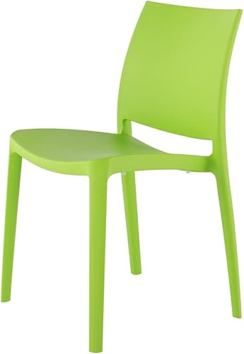 Miniatura 4 de Lagoon Sensilla - Silla de comedor apilable (4 unidades), color verde