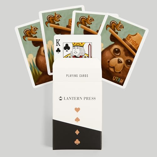 Lantern Press Utah, Smokey Bear y Ardilla, 52 Cartas Póker miniatura 6