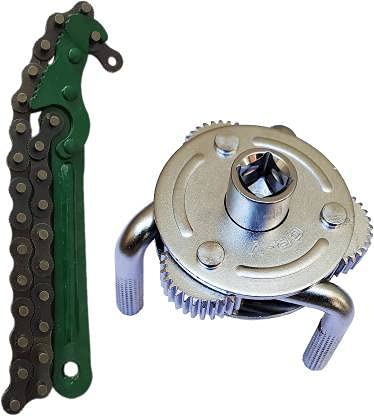 Inditrust Heavy duty 9inch Auto Oil filter chian wrench with Two Way Oil filter wrench 3 leg Car Repair Tools (Pack of 2pc) Single Sided Combination Wrench (Pack of 2)