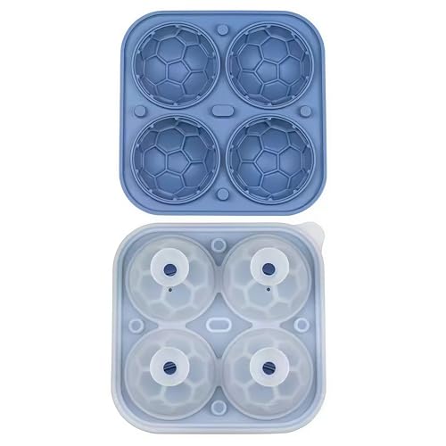 Molde de silicona para cubos de hielo balón de fútbol miniatura 1