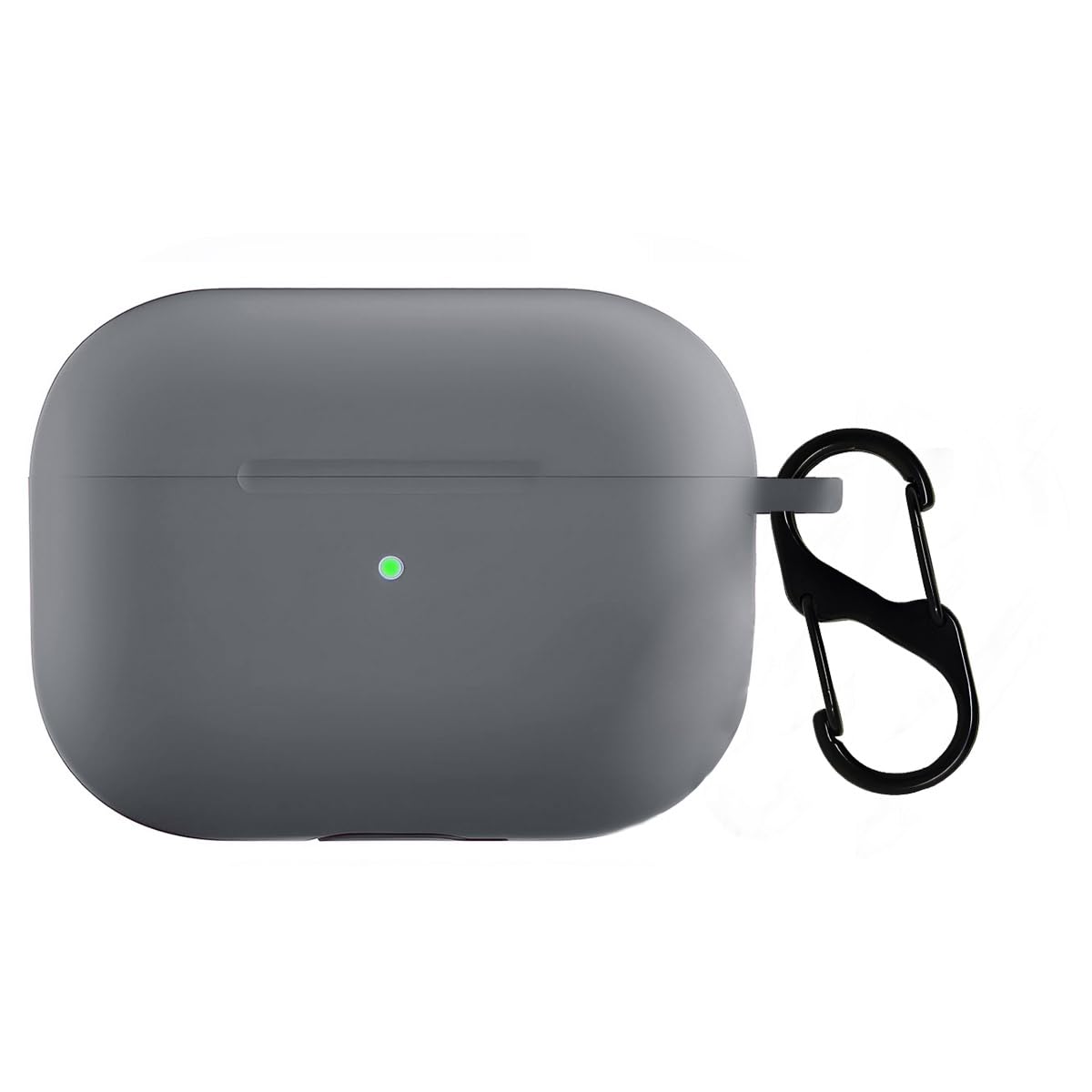 liramark silicone soft case cover with buckle for airpods pro 2 case (2023/2022), airpods pro 2nd generation cover (grey)