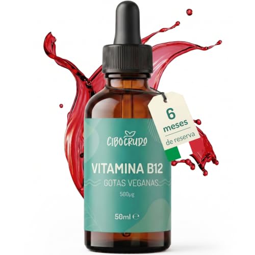 Cibocrudo Vitamina B12 Gotas Alta Dosis 50ml - Vitamina B12 Líquida con Metilcobalamina Pura, Fórmula Vegana Sublingual para Energía y Sistema Nervioso