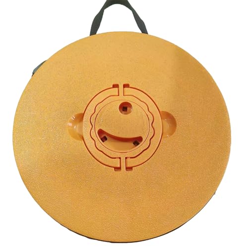 JXTVANCL Collapsible Stool Wider & Taller Pop Up Seat, Heavy Duty Portable Retractable Folding Chair or Travel Foot Rest, Gift for Camping Outdoors Flame Gradient Color