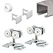 Slide-Co 162804 Sliding Track & Pocket Door Kit, 72 in. Extruded Aluminum Track, Rollers, Bumpers & Guides
