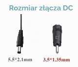 Security-01 Zasilacz AC na DC 5 V 1 A, wtyczka 5,5 mm x 2,1 mm, z końcówkami 3,5 mm x 1,35 mm