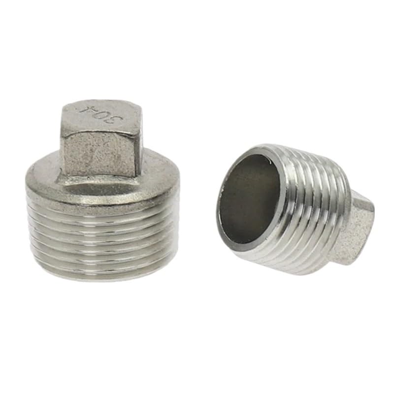 Bouchon de tuyau à tête carrée inox 2 pouces pour tuyauterie maison