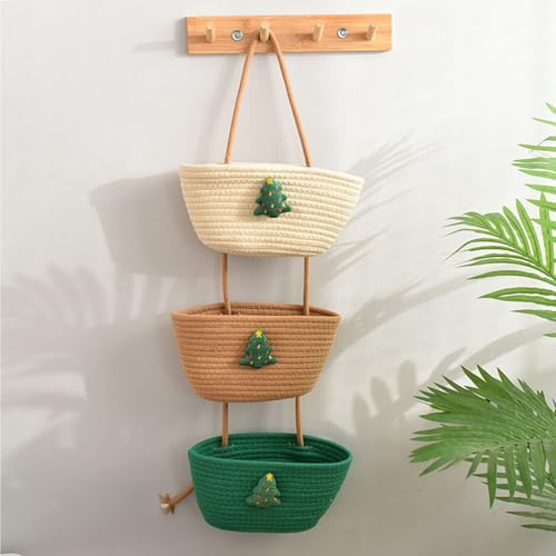 Panier suspendu 3 niveaux coton gain de place maison