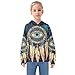 Selerdon Unisex-Child Running Hoodie Shirt Gold Dreamcatcher All Seeing Eye Athletic Performance Active Gym Pullover with Kangaroo Pockets Hoodies Sportswear