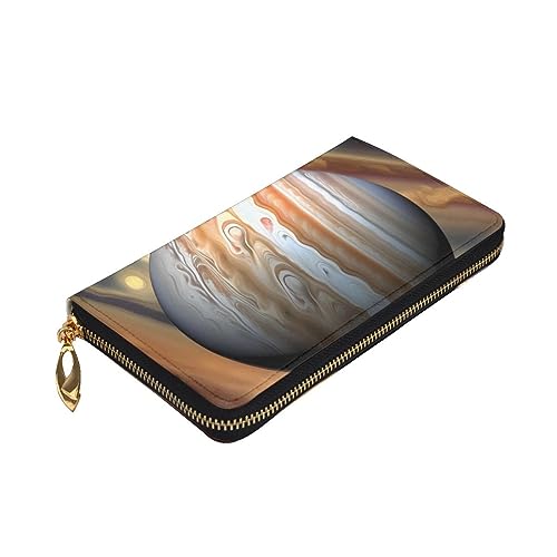 Leather Wallet - Stylish and Durable Wallet for Women with Multiple Compartments and Zipper Design Jupiter Landscape Picture3