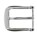 1 1/2" (38 mm) Nickel Free Single Prong Rectangular Belt Buckle, Silver