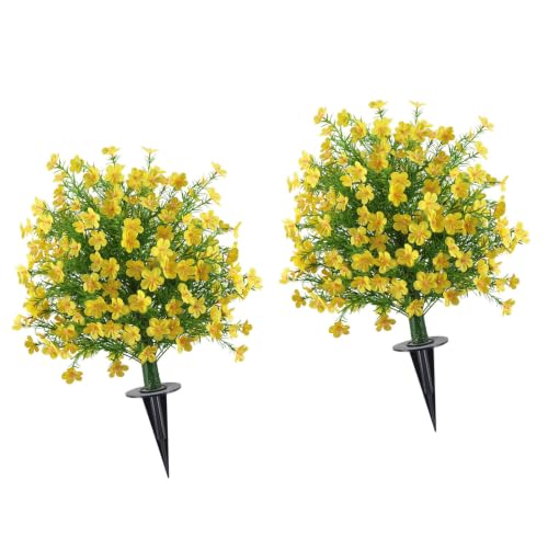Árboles de bolas de topiario artificiales amarillos para decorar patios y terrazas exteriores 5