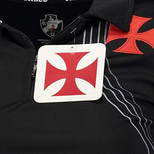 Camisa Polo Feminina Baby Look Vasco da Gama Logo Lateral Oficial