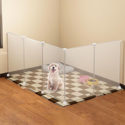 GHHDPDMJ Gabbia per Cani, Gabbia per Cani da Interno, recinto per Cani, recinto per Cani, Gabbia per Conigli Fai da Te, Gabbia per Piccoli Animali, Recinzione Portatile in Filo Metallico per Piccoli