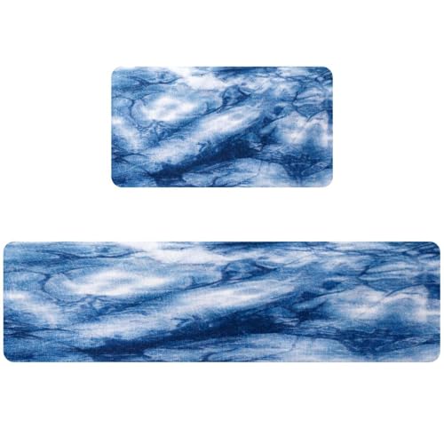 Tapis de cuisine absorbant et lavable texture marbre antidérapant
