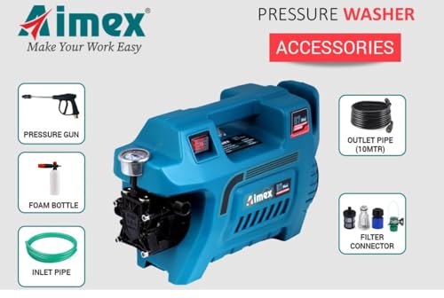 Image of Aimex High Pressure Washer with Induction Motor 2200 Watts with 1L Foam Cannon (D7 Combo)