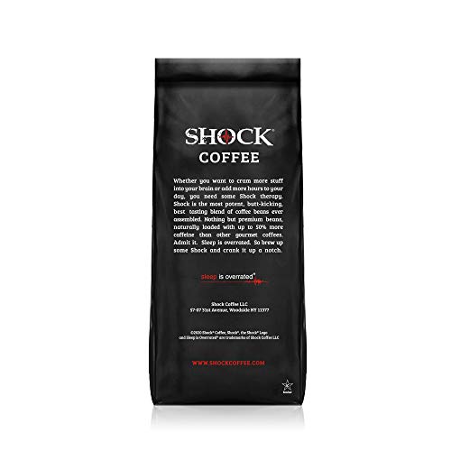 Shock Coffee Whole Bean. The Strongest Caffeinated All Natural Coffee, Up To 50% More Caffeine Than Regular Coffee, 1 Pound #TOP1