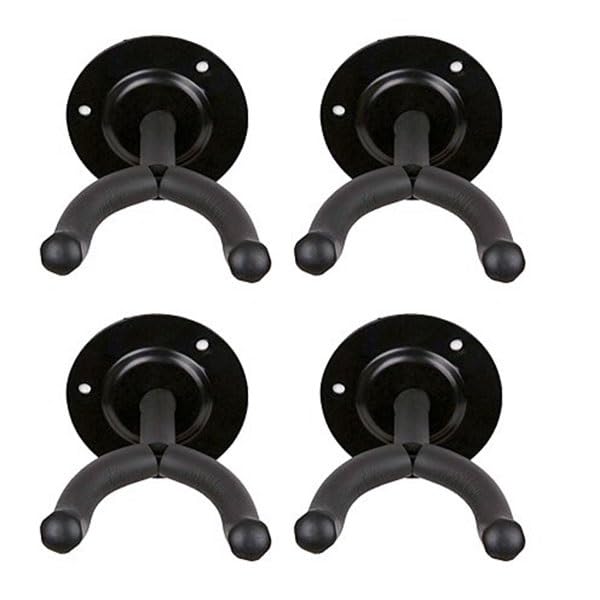 Paquete de 4 ganchos para colgar guitarra, soporte de pared para guitarra (4 unidades)