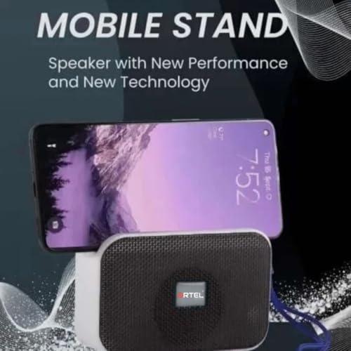 Image of ORTEL PULSEPOD Wireless Portable Speaker 5W with RGB Lights & BT Mic | Bluetooth 5.3 | Stereo Audio | USB, AUX, TF Card | Travel Friendly | 4-5 Hours* Playback | Multi Colour