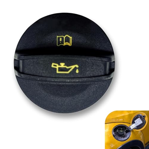 Titgoes 1 PC Engine Oil Cap, Seal & Waterproof Fuel Tank Protector, OE #06K103485A Automotive Engine Oil System Replacement, Compatible with Volkswagen Audi (Black)