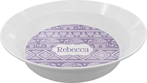 Personalized Baby Elephant Melamine Bowl - 12 oz