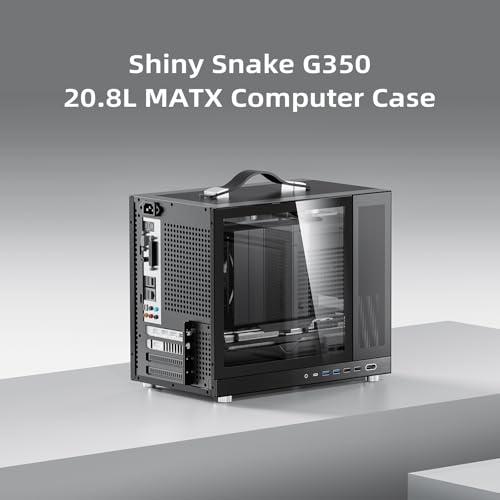 Shiny Snake G350 20.8L MATX SFF Portable MESH PC Chassis - Glass White by SHINYSNAKE - Used condition - Image 3