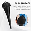 Long-Neck Oil Funnel for Automotive – Multi-Function Plastic Funnel for Oil, Gas & Lubricants – Universal Car Accessory (Black (1-Pack)) #4