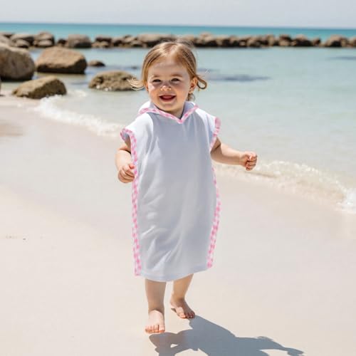Toddler Boys Girls Hooded Poncho Towels Beachwear Sea Animal Embroidery Whale Terry Beach Swim Cover Up Swimwear3