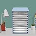 Vertical Literature Organizer 11 Compartments Wooden Office Desk File Holder Organizer Office and Classroom Desktop Sorter with Removable Dividers for Organizing Letters Files Mail (Blue)
