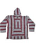 RED, 3XL, BAJA PONCHO, HOODIE, BAJA SHIRT, JERGA, MADE IN MEXICO, XXXL, SURF, BEACH SHIRT, SKATER