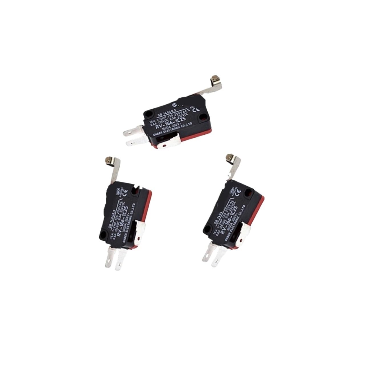 3PCS RV-166-1C25 16A 250VAC Microinterruptor de Final de Carrera