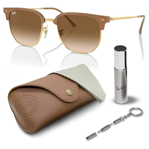 Image of Ray-Ban RB4416 NEW CLUBMASTER Square-Round Shaped Sunglasses for Men & Women with Official RAYBAN Eyewear Kit