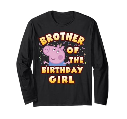 T-shirt Peppa Pig anniversaire frère à manches longues pour fête