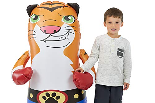 Taylor Toy Inflatable Punching Bag for Kids - Free-Standing Bounce Back Punching Bag - Bop Bag (Tiger)