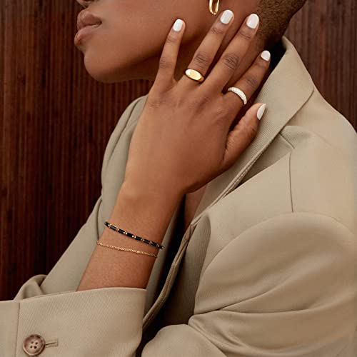 KissYan Tennis Bracelet for Women, 14K Gold Plated Cubic Zirconia Adjustable Slider Bracelets Trendy Jewelry Gift4