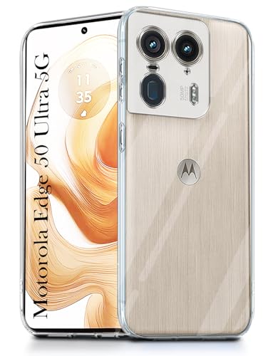 Image of Jkobi Back Case Cover for Motorola Moto Edge 50 Ultra 5G (Shockproof Case with Clear Silicone | Camera Protection | Soft and Flexible | Transparent)