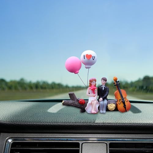 Image of DETACHI Plastic Car Dashboard Toy | Car Dashboard Accessories | Car Decoration Items | Car Decor | Interior Dashboard Accessories | Showpiece for Desk Decoration | Car Dashboard Toys (1 Pc Couple)