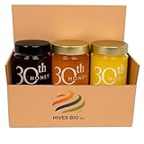 30th Honey | Miel ecológica | Pack de 3 X 450gr personalizable | Certificado Halal | Primera calidad