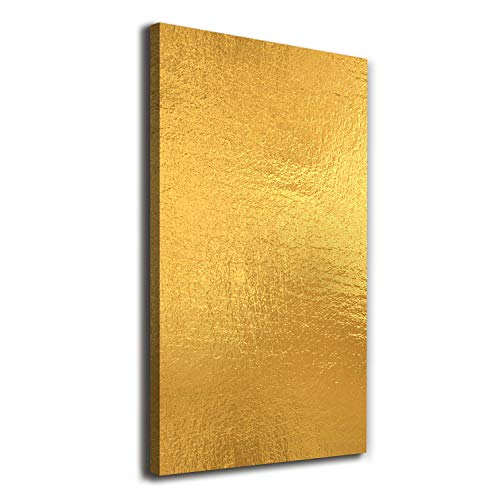 Image sur toile or 70x140 pour illuminer le salon avec un fond de feuille d'or unique