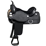 HILASON 16 in Flex Tree Western Horse Saddle Cordura Leather Trail Pleasure