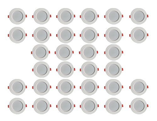 BENE? Konnect Virgin Plastic Round Ceiling Light, (Yellow, 7w, Pack of 32 Pcs)