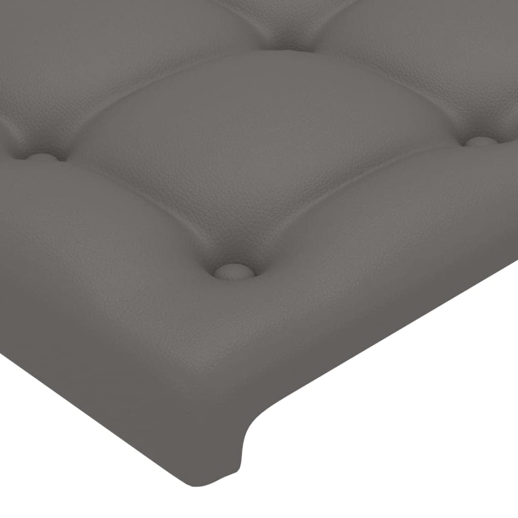Kopfteil mit Ohren Grau 203x16x118/128 cm Kunstleder,Möbel,Betten & Zubehör,Kopf- & Fußenden,Grau,24.95 kg-3119692