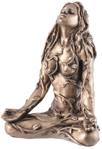 Veronese Earth Goddess Gaia in Lotus Position, Closed Eyes, Bronze, LxBxH ca. 5x3x7cm - Image 3