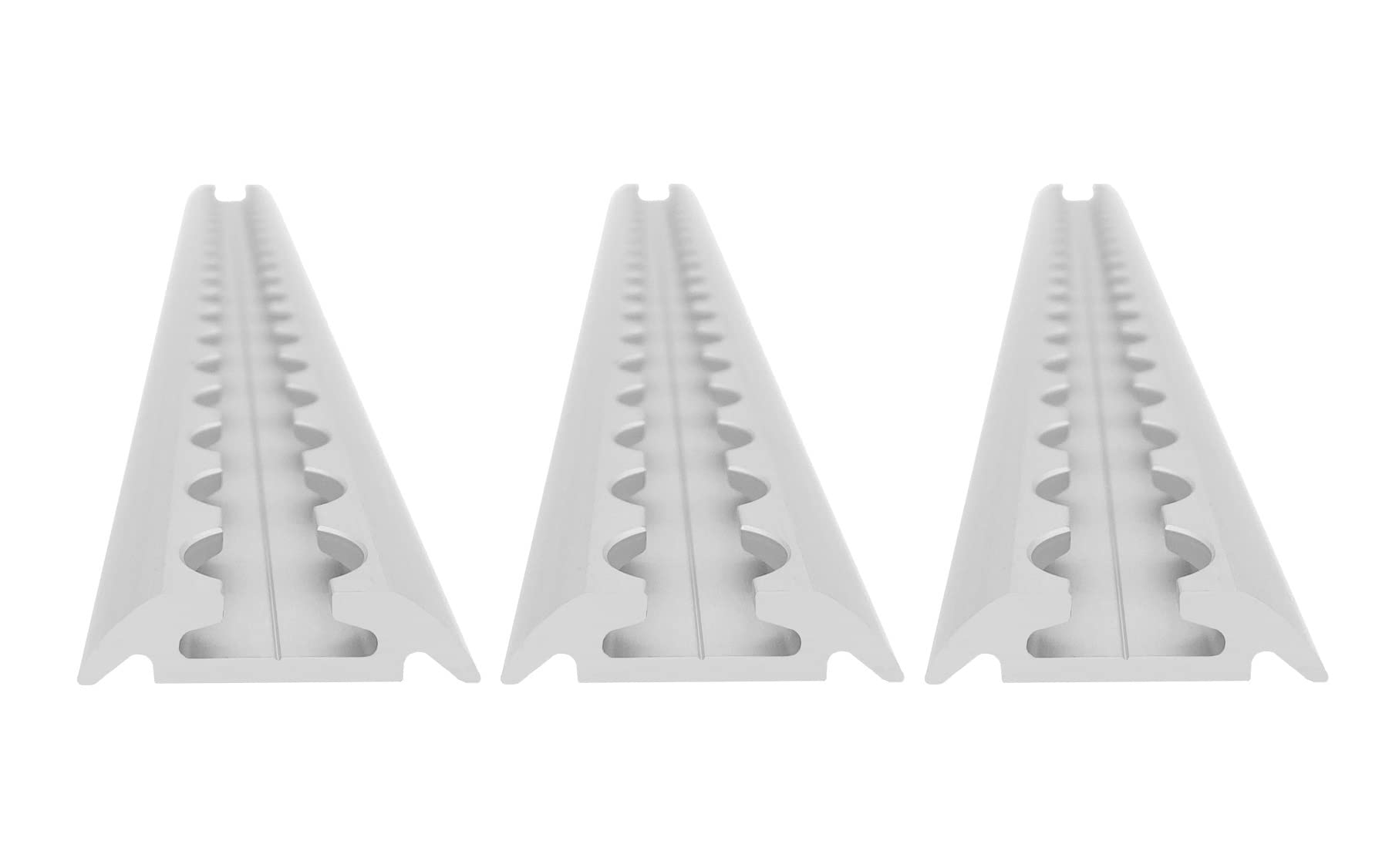 Airlineschiene halbrund: 42 x 9,5 mm, 2.000 mm, 2er Set | Zurrschiene | 200 cm | kompatibel mit Fittingen | Silber eloxiert | für Transporter, Wohnwagen, Sprinter UVM. | Aluminium | 2 m